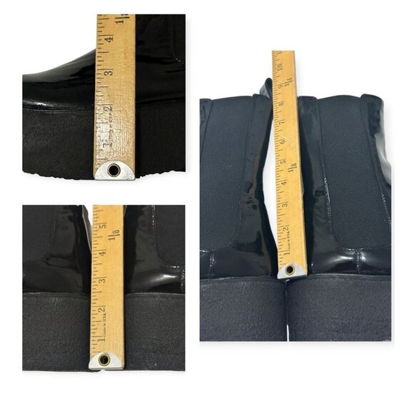 Staud Palamino Black Patent Leather Platform Chelsea Boots, Size 40 EU, New - Picture 10 of 16